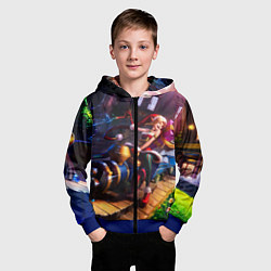 Толстовка на молнии детская Elf Jinx, цвет: 3D-синий — фото 2