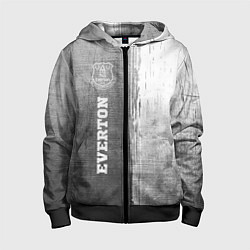 Толстовка на молнии детская Everton - grey gradient по-вертикали, цвет: 3D-черный