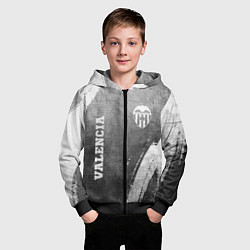 Толстовка на молнии детская Valencia - grey gradient вертикально, цвет: 3D-черный — фото 2