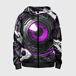Детская толстовка на молнии Фиолетовая сфера киберпанк