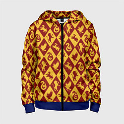 Детская толстовка на молнии Гарри Поттер факультеты