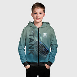 Толстовка на молнии детская Tank 500, цвет: 3D-черный — фото 2