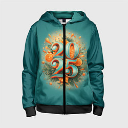 Детская толстовка на молнии Мандариновый 2025