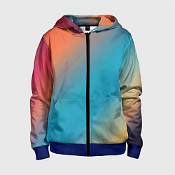 Детская толстовка на молнии Сине-оранжевый градиент