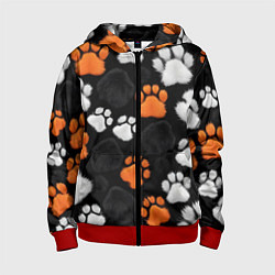 Детская толстовка на молнии Мохнатые лапки