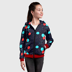 Толстовка на молнии детская Воздушные шары для праздника, цвет: 3D-красный — фото 2