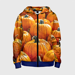 Детская толстовка на молнии Много тыкв