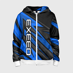 Детская толстовка на молнии Exeed - синяя абстракция