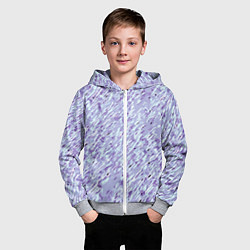 Толстовка на молнии детская Холодный сиреневый текстурированный, цвет: 3D-меланж — фото 2