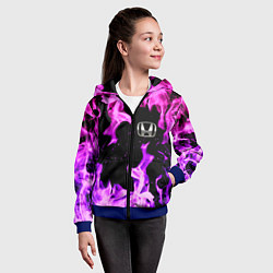 Толстовка на молнии детская Honda flame pink, цвет: 3D-синий — фото 2