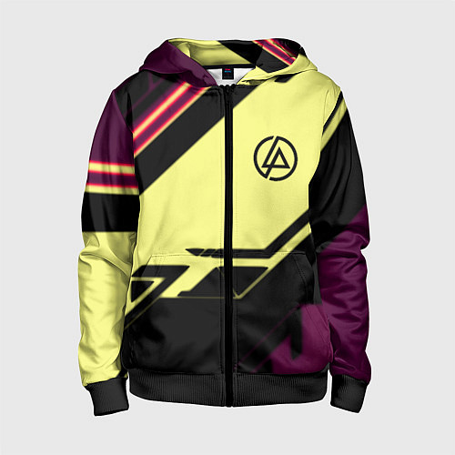 Детская толстовка на молнии Linkin park geometry steel / 3D-Черный – фото 1