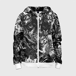 Детская толстовка на молнии Дракон и другие мифические существа в стиле тату