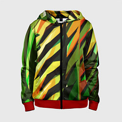 Детская толстовка на молнии Чёрно-жёлтая абстракция