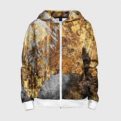 Детская толстовка на молнии Текстура золота и бетона