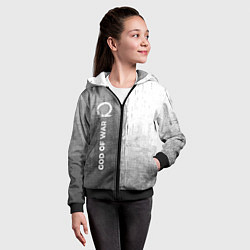 Толстовка на молнии детская God of War - grey gradient по-вертикали, цвет: 3D-черный — фото 2