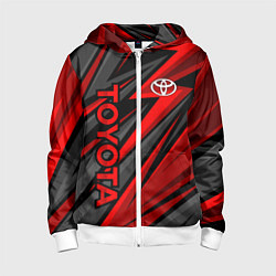 Детская толстовка на молнии Toyota - красный спортивный