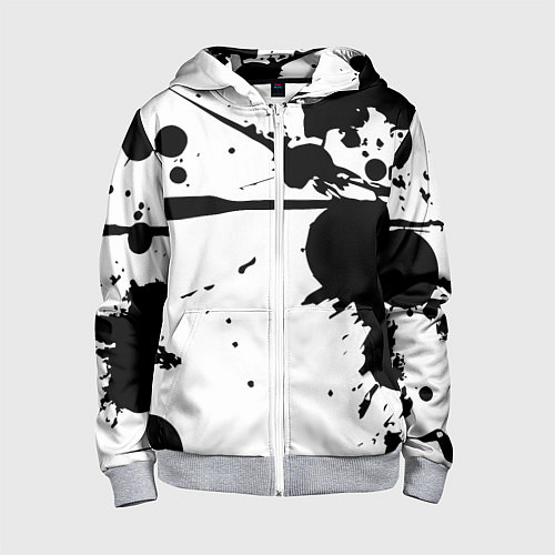 Детская толстовка на молнии Art blots - vanguard / 3D-Меланж – фото 1