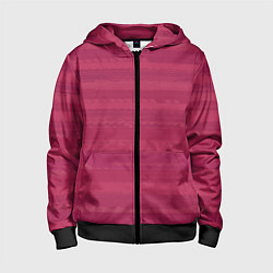 Детская толстовка на молнии Малиновый розовый полосатый