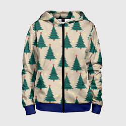 Детская толстовка на молнии Новогодняя ель