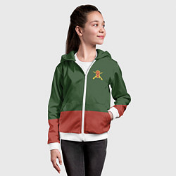 Толстовка на молнии детская Мотострелковые войска: герб со щитом, цвет: 3D-белый — фото 2