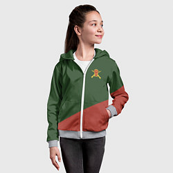 Толстовка на молнии детская Мотострелковые войска: герб со щитом, цвет: 3D-меланж — фото 2