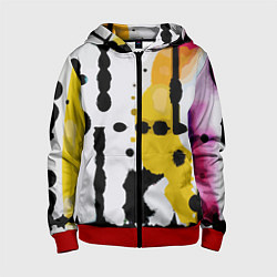 Детская толстовка на молнии Цветная абстракция - минимализм