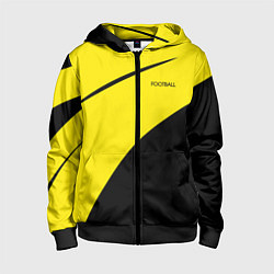 Детская толстовка на молнии Football жёлто-чёрный двуцветный