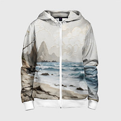Детская толстовка на молнии Нежный морской пейзаж