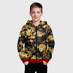 Толстовка на молнии детская Золотые тропики, цвет: 3D-красный — фото 2