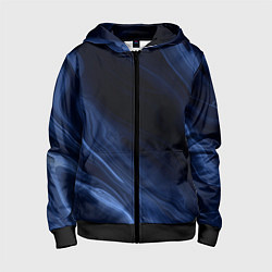 Детская толстовка на молнии Тёмный синий абстракция дымчатый