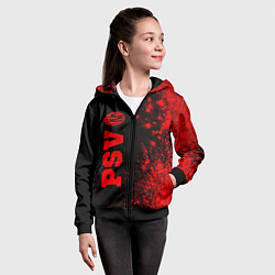 Толстовка на молнии детская PSV - red gradient по-вертикали, цвет: 3D-черный — фото 2