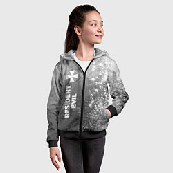 Толстовка на молнии детская Resident Evil - grey gradient по-вертикали, цвет: 3D-черный — фото 2