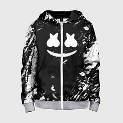 Детская толстовка на молнии Marshmello брызги красок