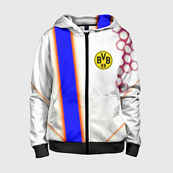 Толстовка на молнии детская Borussia geometry sport, цвет: 3D-черный
