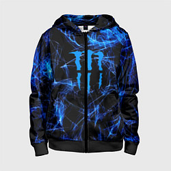 Детская толстовка на молнии Monster energy искры дымы