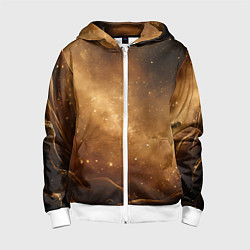 Детская толстовка на молнии Песочный фон со звездами