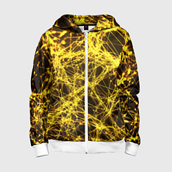 Детская толстовка на молнии Золотые нити текстура