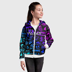 Толстовка на молнии детская Ведьмак логотипы игр, цвет: 3D-белый — фото 2