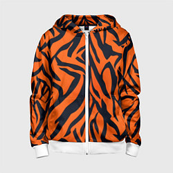 Детская толстовка на молнии Расцветка тигра