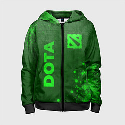 Детская толстовка на молнии Dota - green gradient вертикально