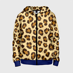 Детская толстовка на молнии Паттерн с пятнами леопарда