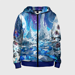 Детская толстовка на молнии Космический фантастический пейзаж