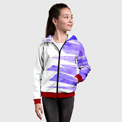 Толстовка на молнии детская Color white purple, цвет: 3D-красный — фото 2