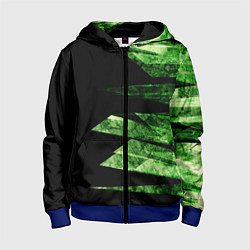 Детская толстовка на молнии Color green black