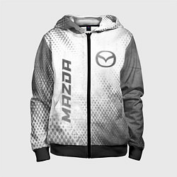 Толстовка на молнии детская Mazda - white gradient вертикально, цвет: 3D-черный