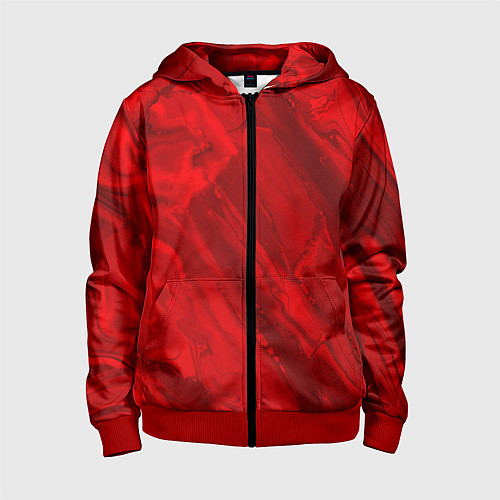 Детская толстовка на молнии Красный камень абстракция / 3D-Красный – фото 1