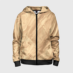 Детская толстовка на молнии Бежевая текстура каменная мрамор