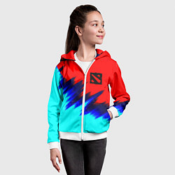 Толстовка на молнии детская Dota краски, цвет: 3D-белый — фото 2