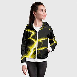 Толстовка на молнии детская The rift, цвет: 3D-белый — фото 2