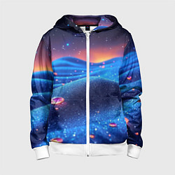 Детская толстовка на молнии Синяя дюна - текстура